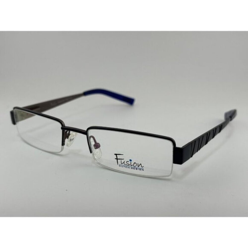 Fusion - 50-19-135 F196 COL. 2  Striped Rectangle Glasses Frames
